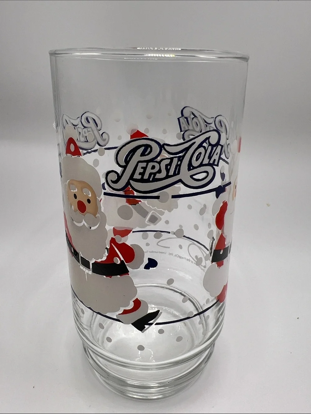 Pepsi-Cola Santa Holiday Glass - Red and White